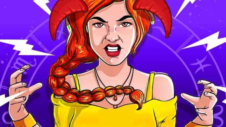 ragazza irritata