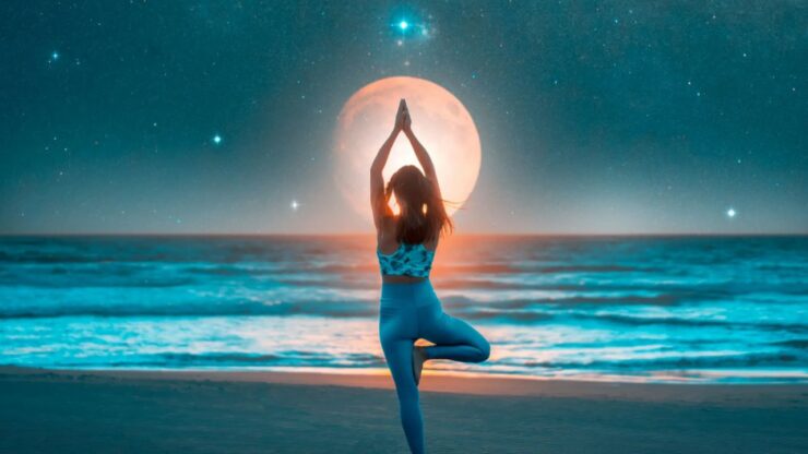 ragazza che fa yoga