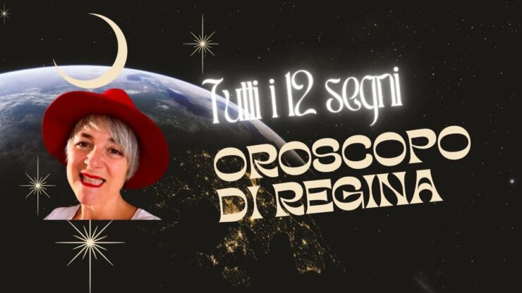 oroscopo di regina con sfondo lunare